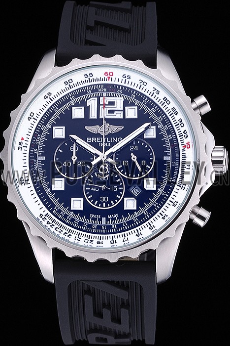 Breitling Professional Chronospace Black Dial Rubber Bracelet 622504