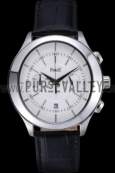 Piaget Gouverneur Chronograph Stainless Steel White Dial 621981