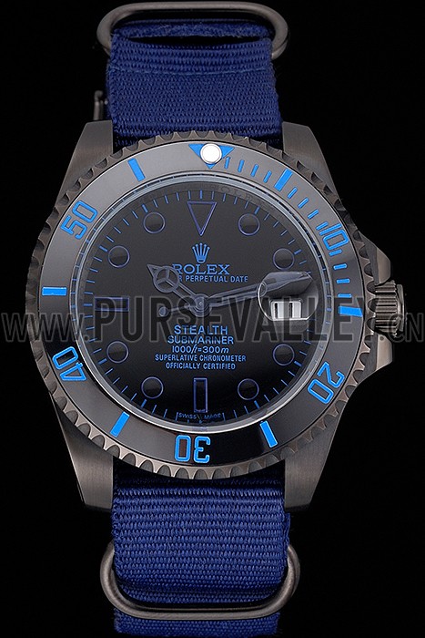 Rolex Stealth Submariner Blue Nylon Strap 622008