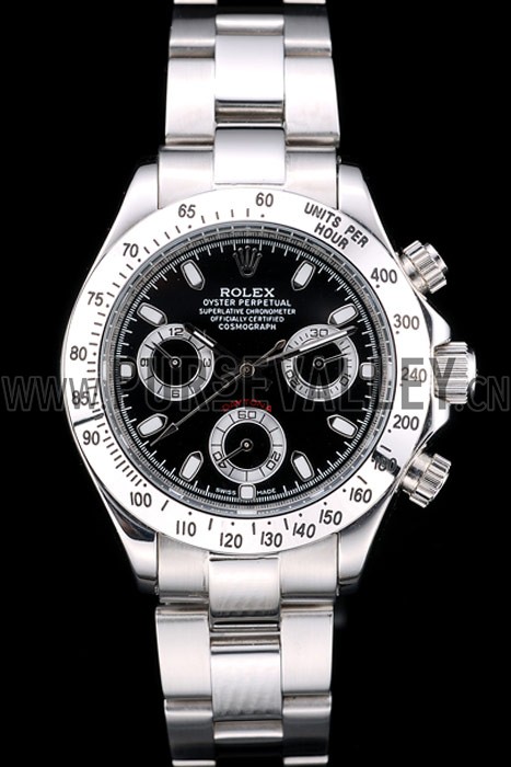 Rolex Daytona Lady Stainless Steel Case Black Dial Tachymeter