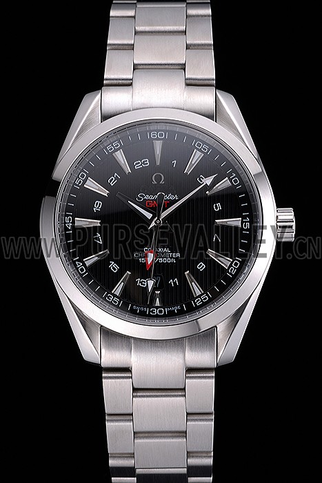 Omega Seamaster Planet Ocean GMT Black Dial Stainless Steel Band 622398