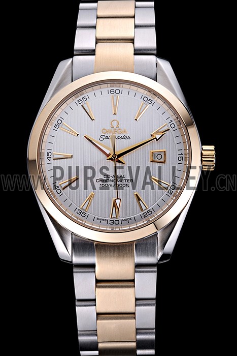 Omega Seamaster White Dial Two Tone 622167