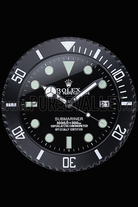 Rolex Submariner Wall Clock Black 622474