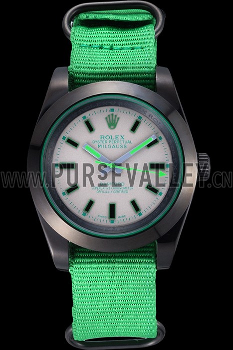 Rolex Milgauss Bamford Green Nylon Strap 622004