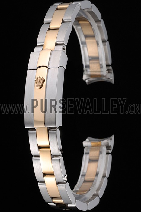 Rolex Plated Rose Gold and Stainless Steel Link Bracelet 622489