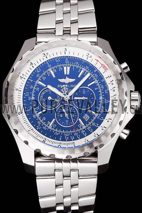 Breitling Bentley Motors T Blue Dial Stainless Steel Case And Bracelet 622222