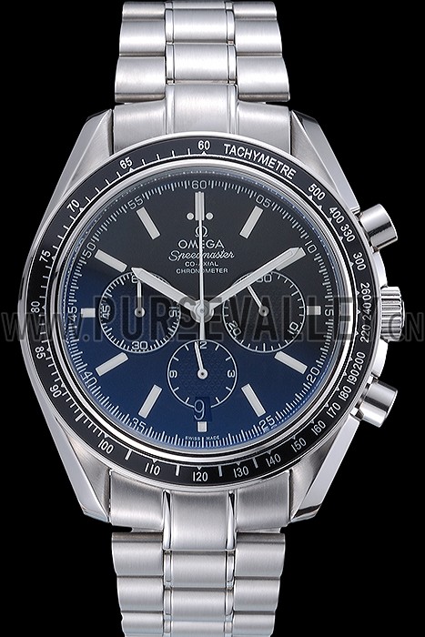 Omega Speedmaster Black Grey Stainless Steel Strap 622052