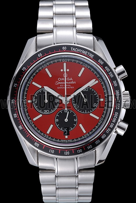 Omega Speedmaster Red Grey Stainless Steel Strap 622054