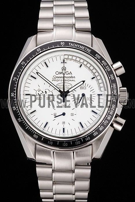Omega Speedmaster Professional Apollo 13 Silver Snoopy Award White Dial Stainless Steel Case And Bracelet
