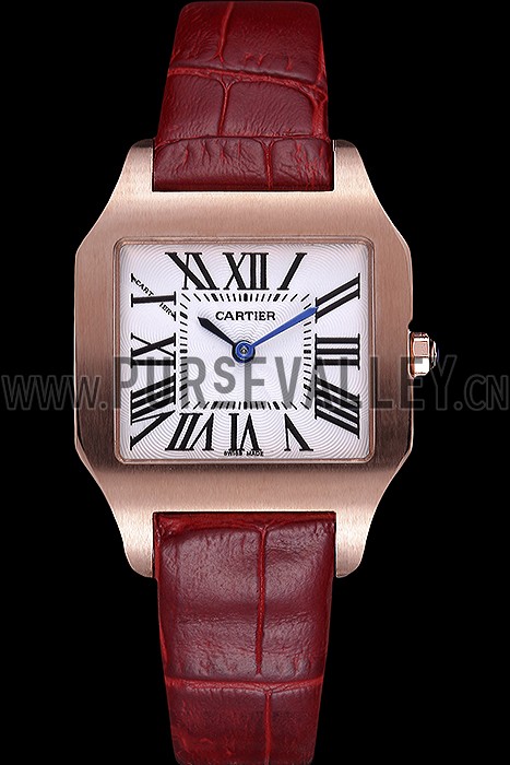 Cartier Santos 100 Polished Rose Gold Bezel 621919