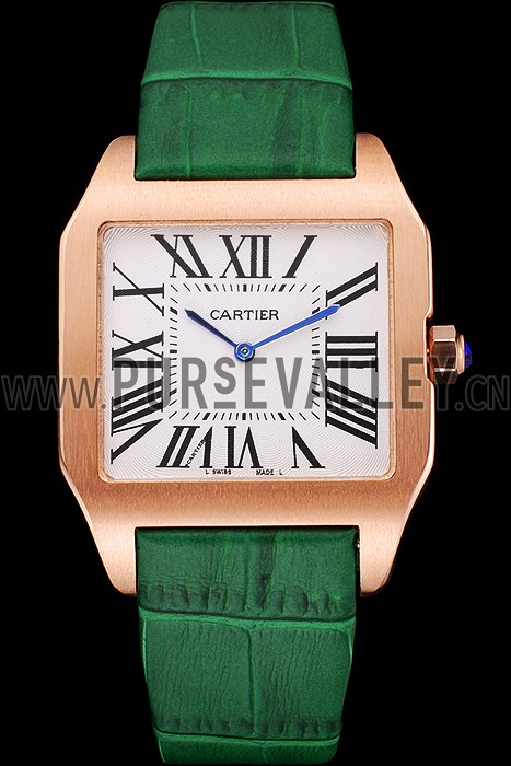 Cartier Santos 100 Diamond Rose Gold Bezel 621933