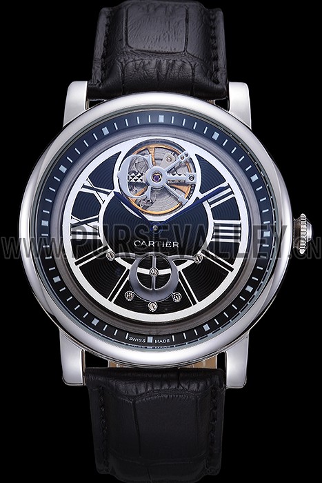 Cartier Rotonde Flying Tourbillon Black Dial 621946