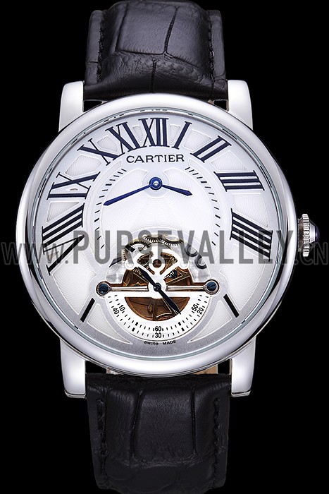 Cartier Rotonde Flying Tourbillon White Dial 621939