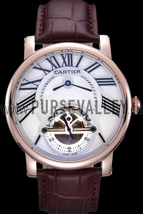 Cartier Rotonde Flying Tourbillon White Dial 621940