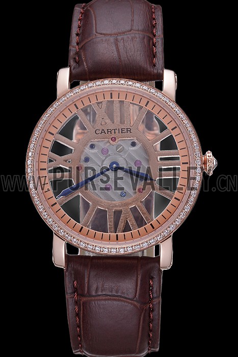 Cartier Rotonde Skeleton Flying Tourbillon Brown 621961