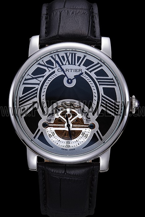 Cartier Rotonde Flying Tourbillon Black Dial 621941