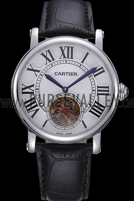 Cartier Rotonde Flying Tourbillon White Dial 621956