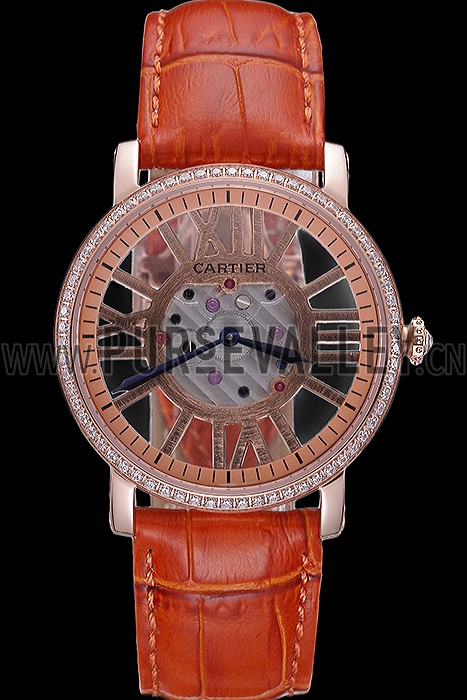 Cartier Rotonde Skeleton Flying Tourbillon Orange 621959