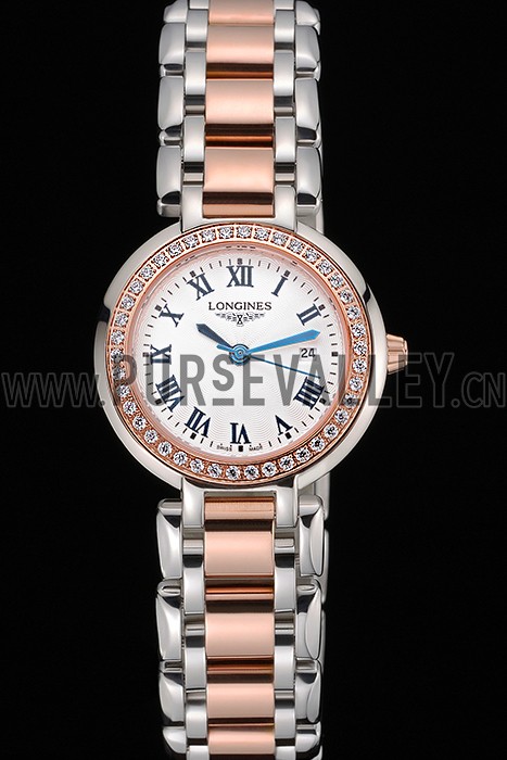 Longines PrimaLuna Stainless Steel And Gold Diamond Case 622585