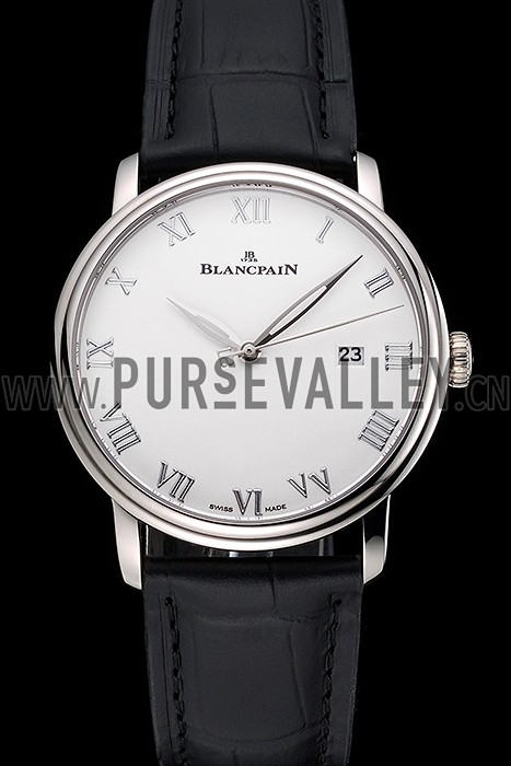 Blancpain Villeret Ultra Slim White Dial Stainless Steel Case Black Leather Strap