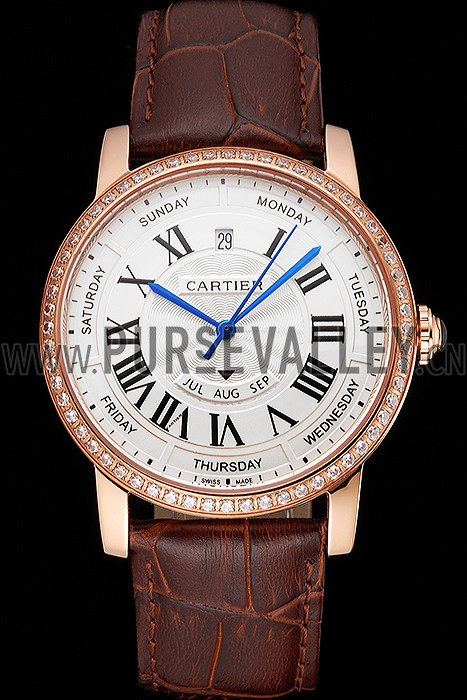 Swiss Cartier Ballon Bleu GMT Silver Dial Stainless Steel Case Two Tone Rose Gold Steel Bracelet