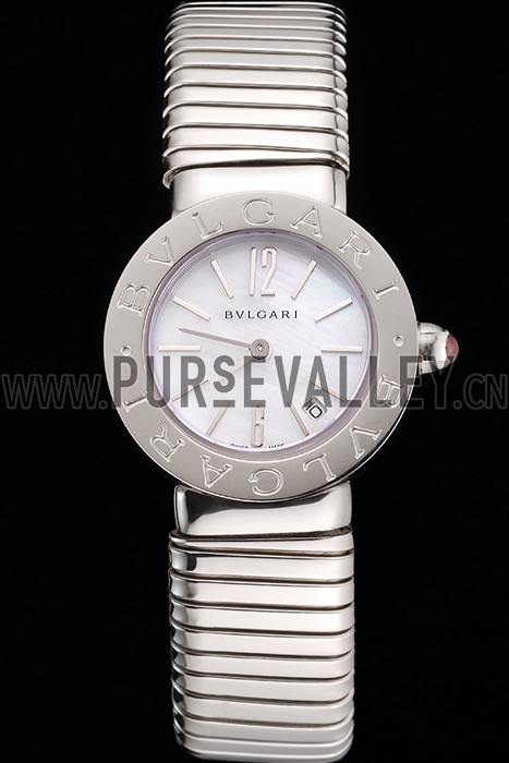 Bvlgari Bvlgari Silver Dial Stainless Steel Case And Tubogas Bracelet