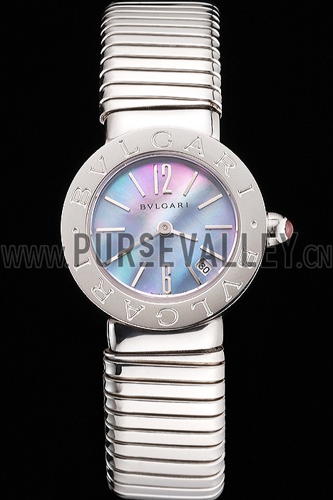 Bvlgari Bvlgari Pearl Dial Stainless Steel Case And Tubogas Bracelet