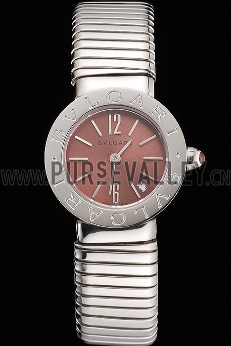 Bvlgari Bvlgari Light Brown Dial Stainless Steel Case And Tubogas Bracelet