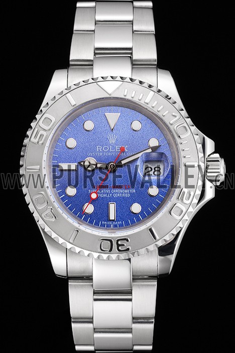 Swiss Rolex Yacht-Master Blue Dial Stainless Steel Case And Bracelet