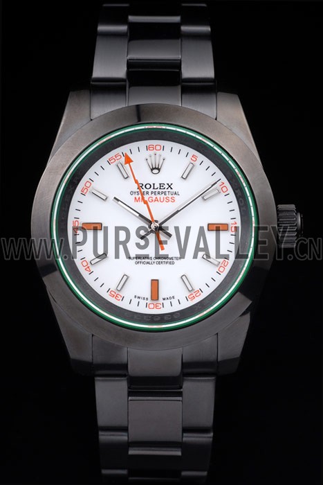 Rolex Milgauss Pro-Hunter Tinted Green Saphire White Dial
