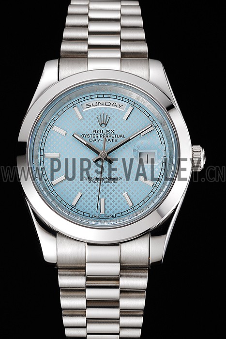 Rolex Day Date 40 Ice Blue Dial Stainless Steel Case And Bracelet