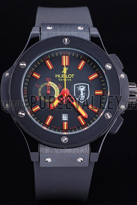Hublot Limited Edition Ayrton Senna Black Dial Watch Red Hands