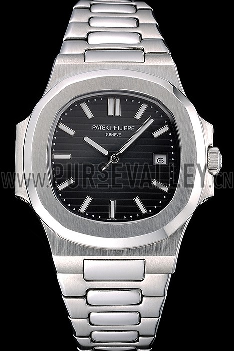 Patek Philippe Nautilus Black Dial Stainless Steel Case 622719