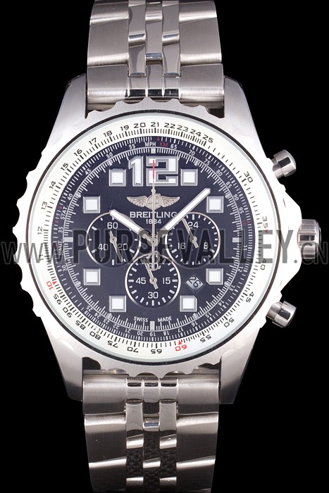 Breitling Navitimer Stainless Steel Strap Black Dial 98236