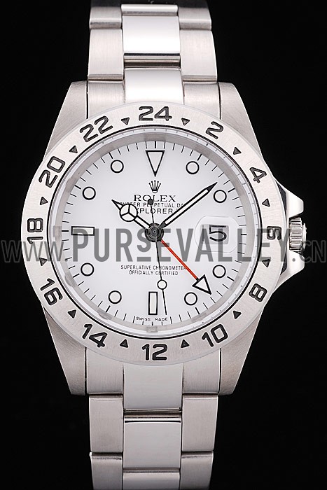 Rolex Explorer Stainless Steel Tachymeter White Dial
