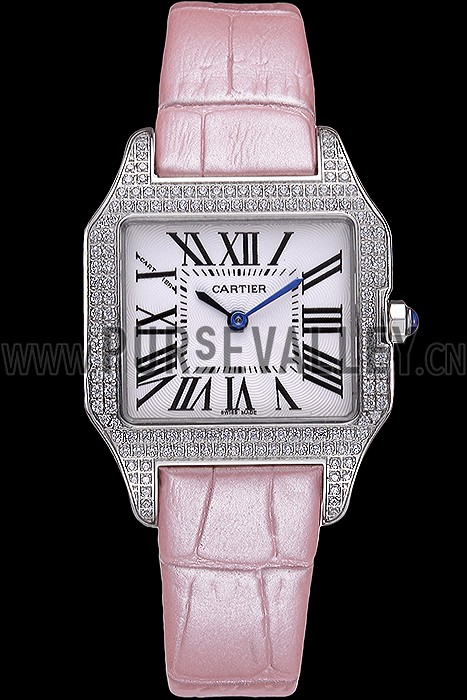 Cartier Santos 100 Diamond Silver Bezel 621910