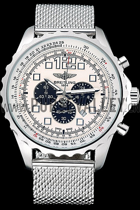 Breitling Navitimer Stainless Steel Strap Beige Dial