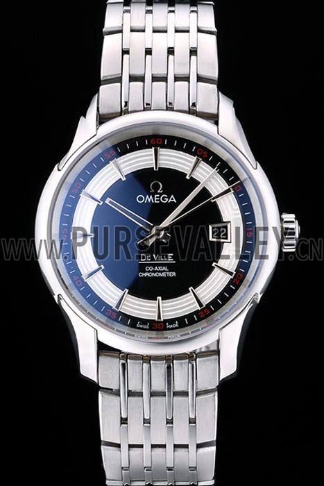 Omega Swiss DeVille Stainless Steel Bezel Black Dial 7600