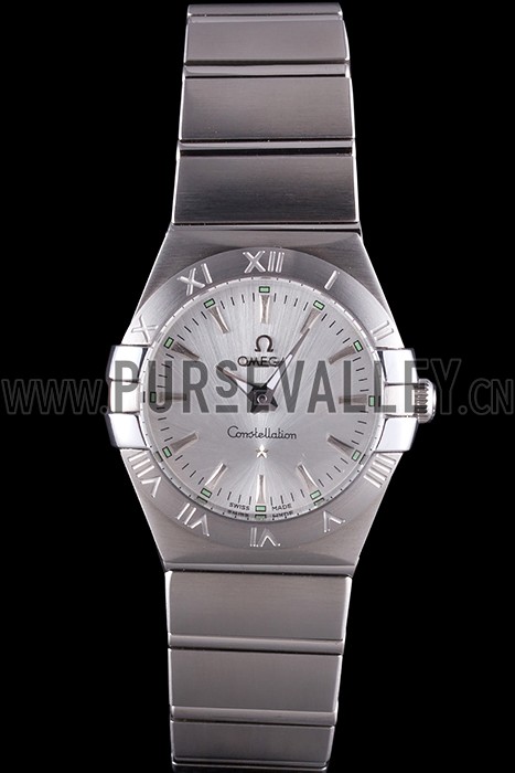 Omega Constellation Grey Dial Stainless Steel Band 621458
