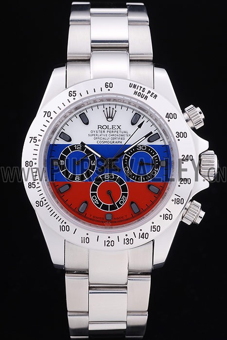 Rolex Cosmograph Daytona Silver Bracelet Russian Flag Dial 7473