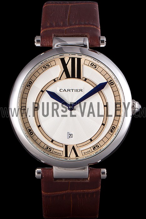 Cartier Ballon Bleu Brown Leather Strap 621448