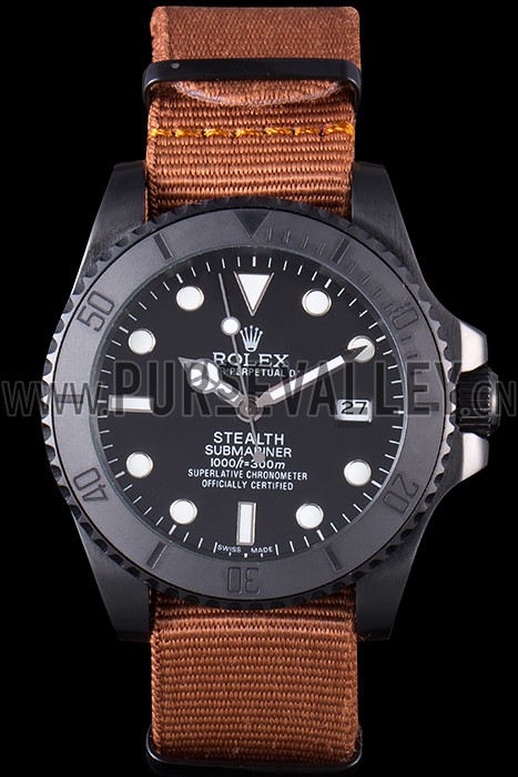 Rolex Submariner STEALTH MK IV Brown Fabric Band rl426 621388