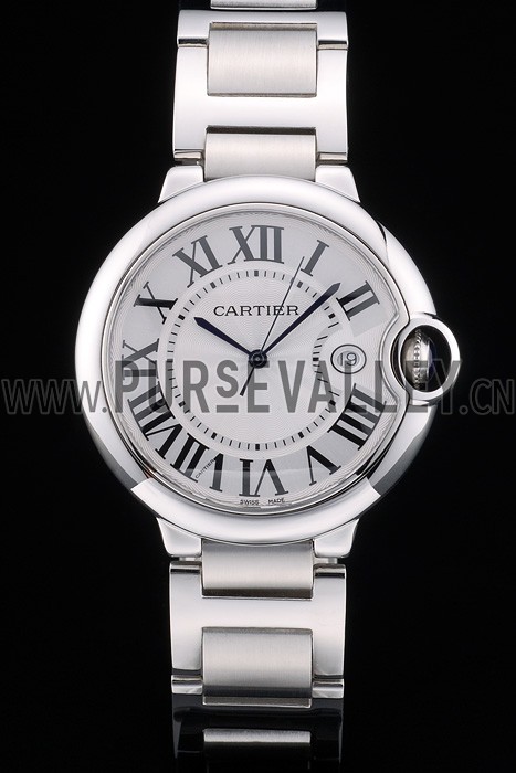 Cartier Ballon Bleu 42mm White Dial Stainless Steel Case And Bracelet