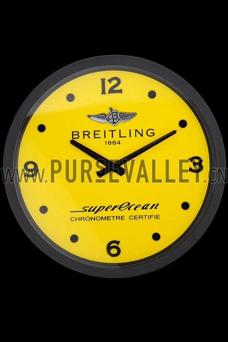 Breitling Superocean Wall Clock Black-Yellow 622464