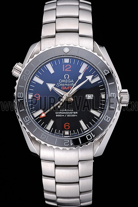 Omega Seamaster Planet Ocean GMT Black Dial Stainless Steel Band 622392