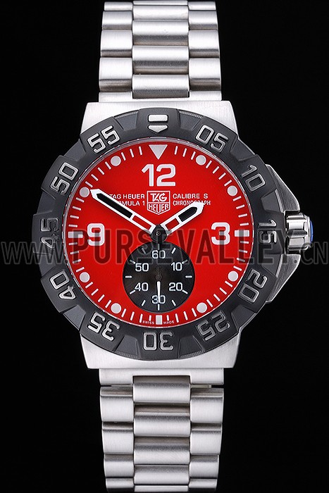 Tag Heuer Formula One Grande Date Red Dial Stainless Steel Bracelet 622286