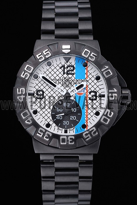 Tag Heuer Formula One Special Gulf Edition White And Blue Dial Ion Plated Steinless Steel Bracelet 622289