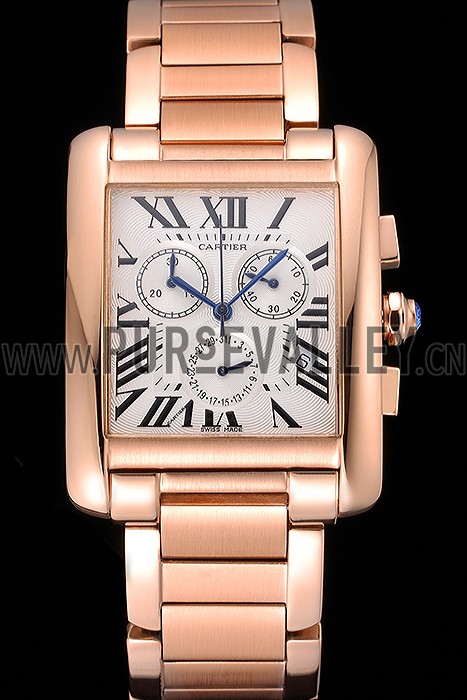 Cartier Tank MC White Dial Rose Gold Case And Bracelet 622702