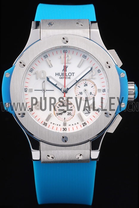Hublot Big Bang Blue Strap White Dial Watch