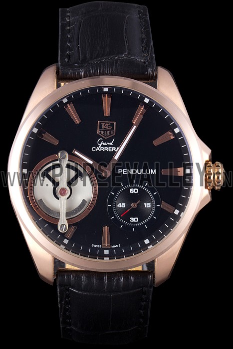 Tag Heuer Carrera Pendulum Black Leather Strap 7919